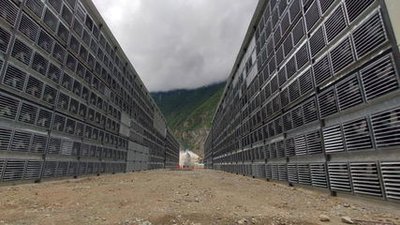Nigerian cryptocurrency mining farm showcasing diverse mining rigs